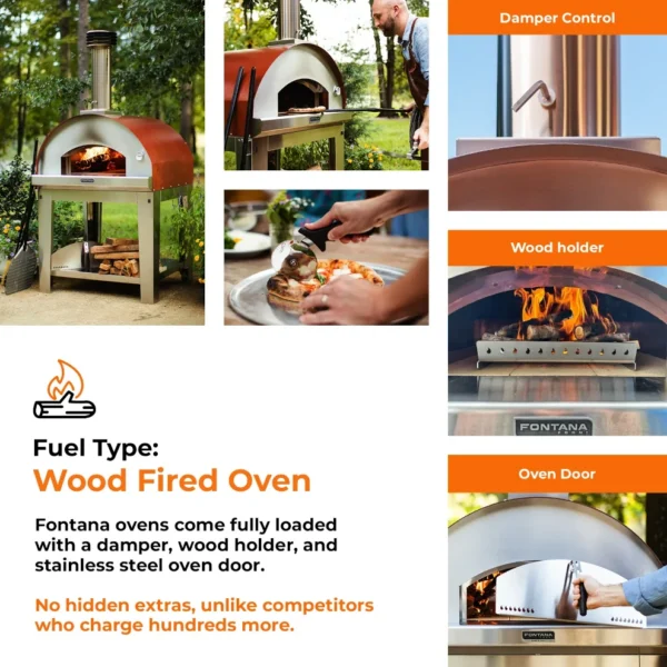 Fontana Margherita Wood-Fired Oven, Countertop