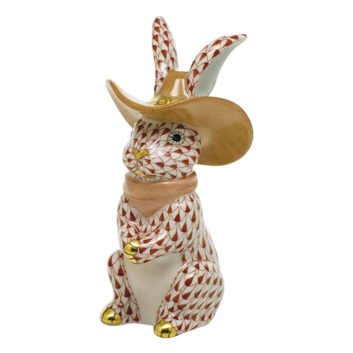 Herend Cowboy Bunny - Rust