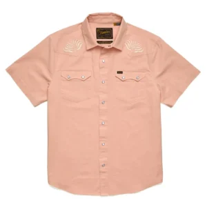 Howler Bros Crosscut Deluxe Shortsleeve Shirt - Seagrass: Coral Oxford