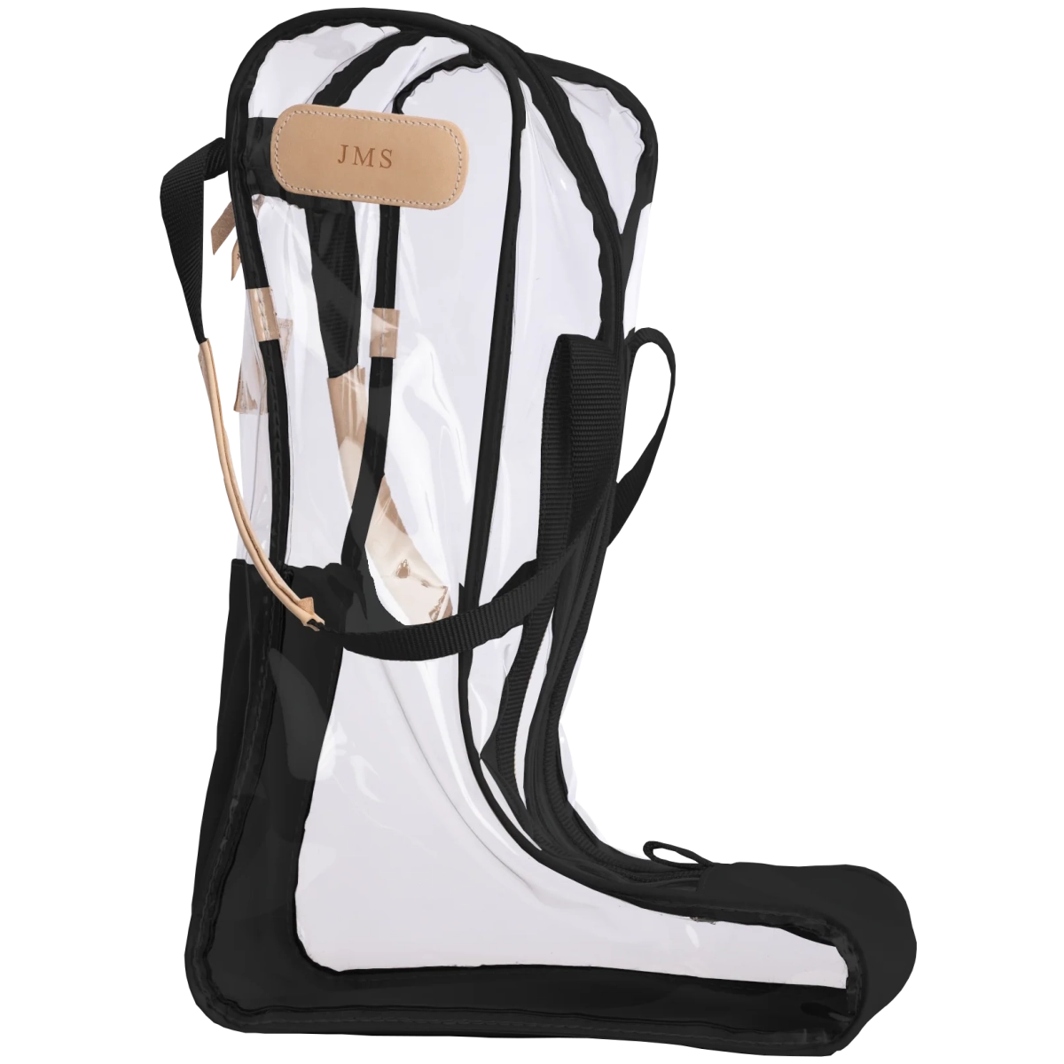 Jon Hart Clear Tall Boot Bag - Black