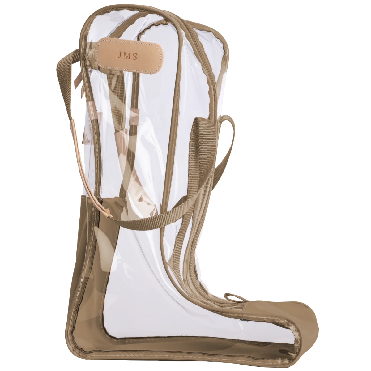 Jon Hart Clear Tall Boot Bag - Saddle