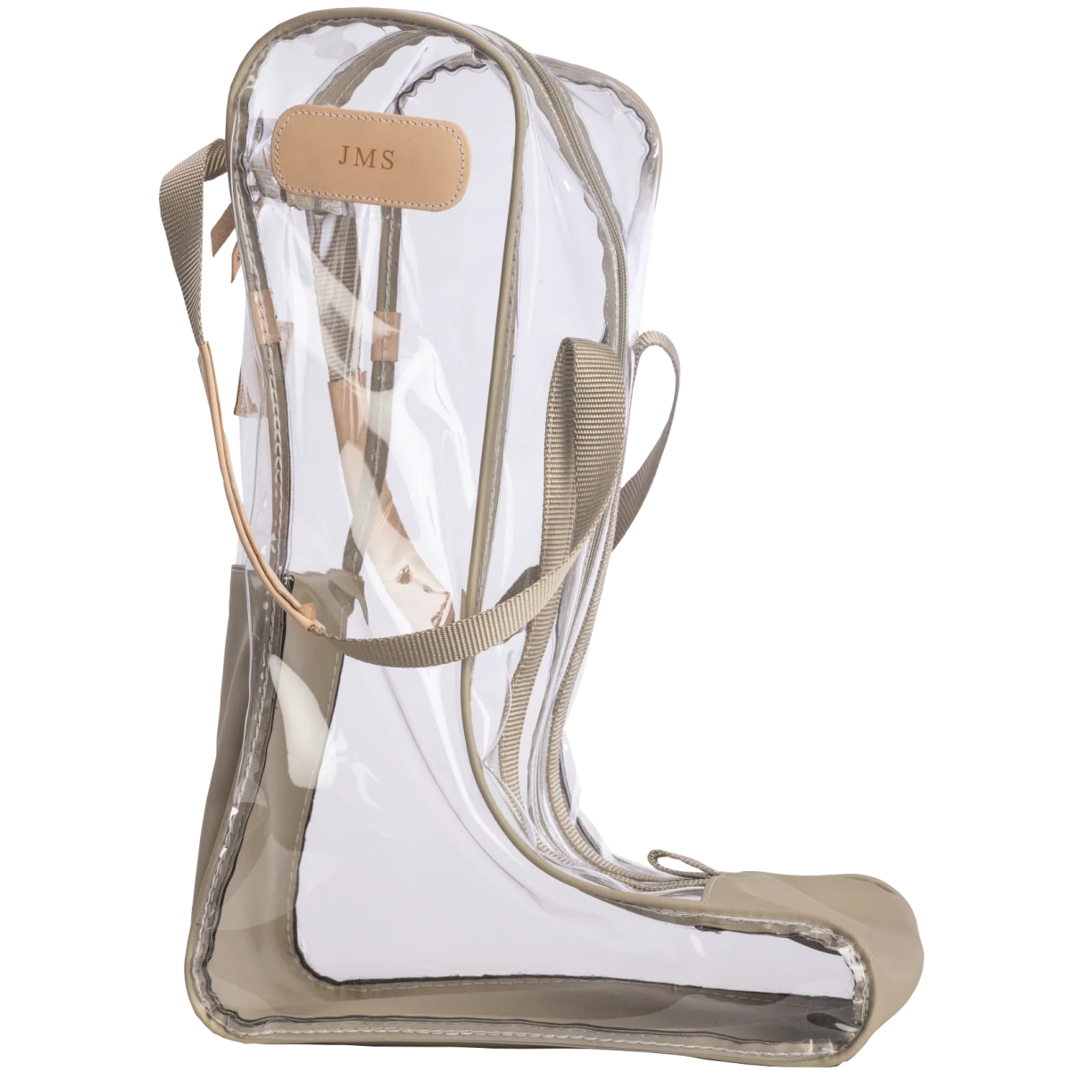 Jon Hart Clear Tall Boot Bag - Tan