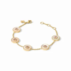 Julie Vos Colette Circle Delicate Bracelet - Champagne