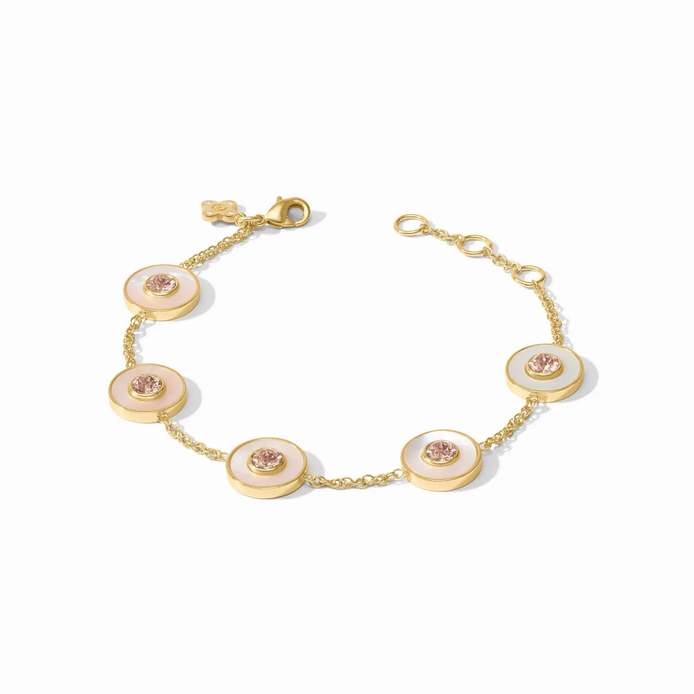 Julie Vos Colette Circle Delicate Bracelet - Champagne
