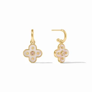 Julie Vos Colette Hoop & Charm Earring - Champagne
