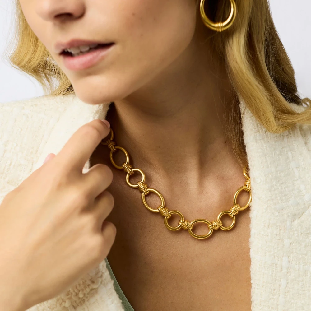 Julie Vos Portofino Gold Link Necklace