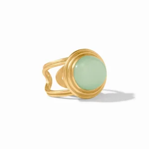 Julie Vos Portofino Statement Ring - Aqua Jade