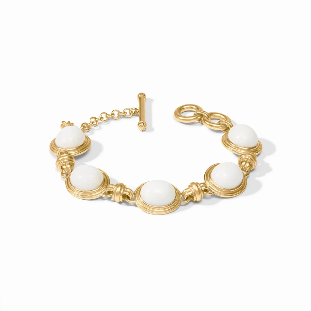 Julie Vos Portofino Stone Bracelet - White Jade