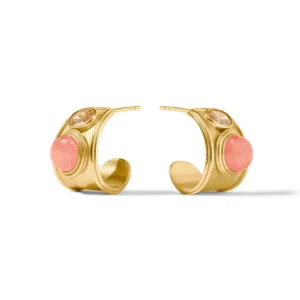 Julie Vos Portofino Stone Hoop - Melon Jade