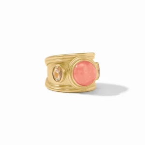 Julie Vos Portofino Stone Ring - Melon Jade