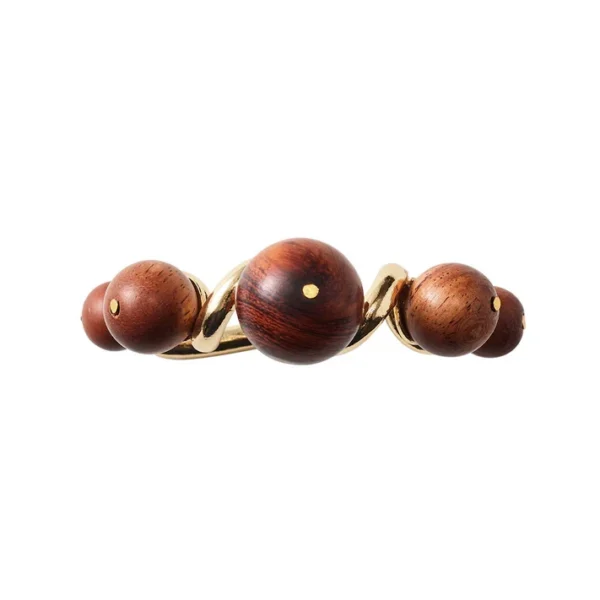 Kim Seybert Bois Napkin Ring in Brown & Gold