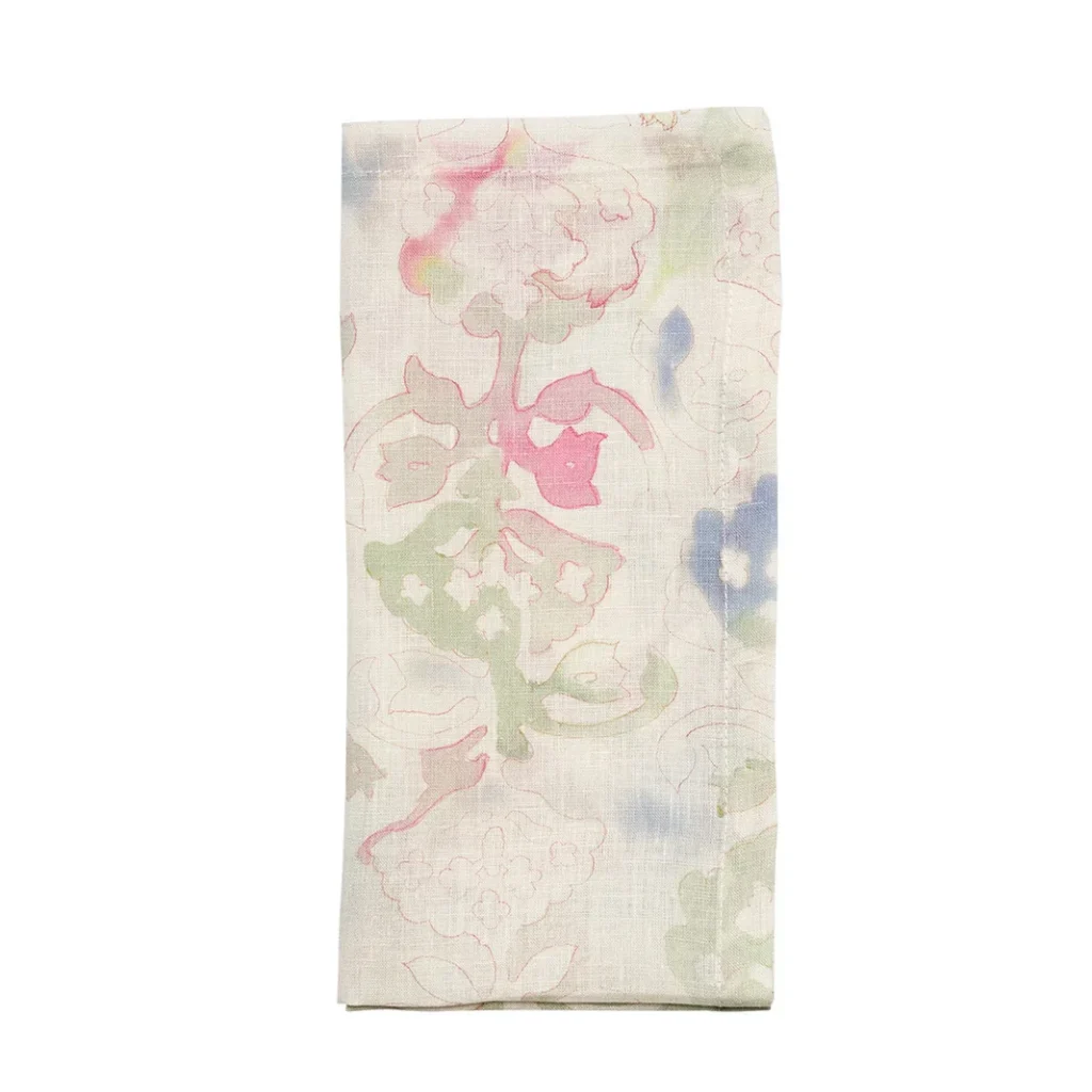 Kim Seybert Giverny Napkin - Mint/Multi