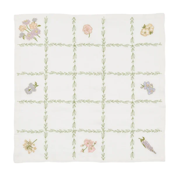 Kim Seybert Trellis Napkin - White/Multi