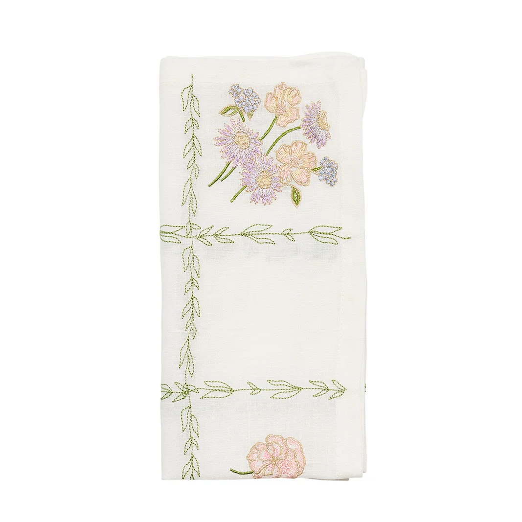 Kim Seybert Trellis Napkin - White/Multi