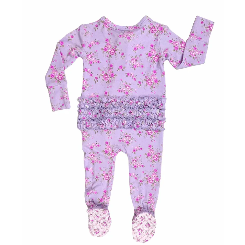 Lev Sylvie Ruffled Zippered Footie