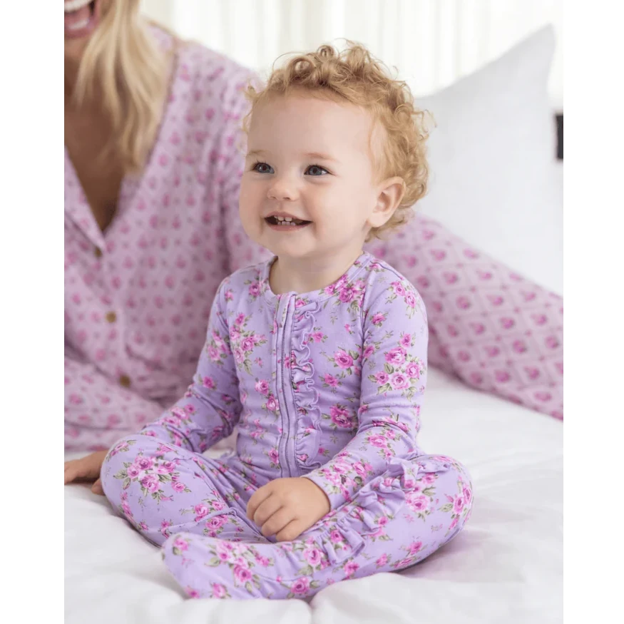 Lev Sylvie Ruffled Zippered Footie