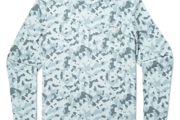 Marsh Wear Buxton Long-Sleeve Tech Crew - Granite Foxhole Camo