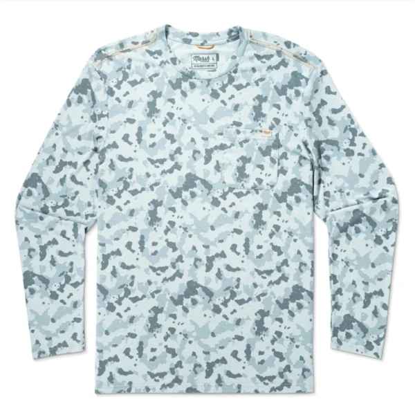 Marsh Wear Buxton Long-Sleeve Tech Crew - Granite Foxhole Camo