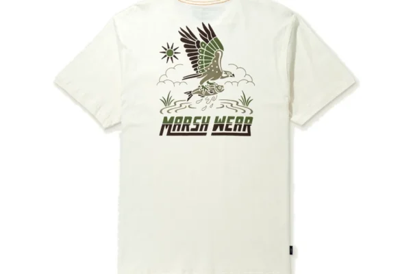 Marsh Wear Text T-Shirt - Vintage White