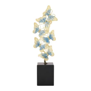Olivia Riegel Enamel Butterfly Sculpture - Blue