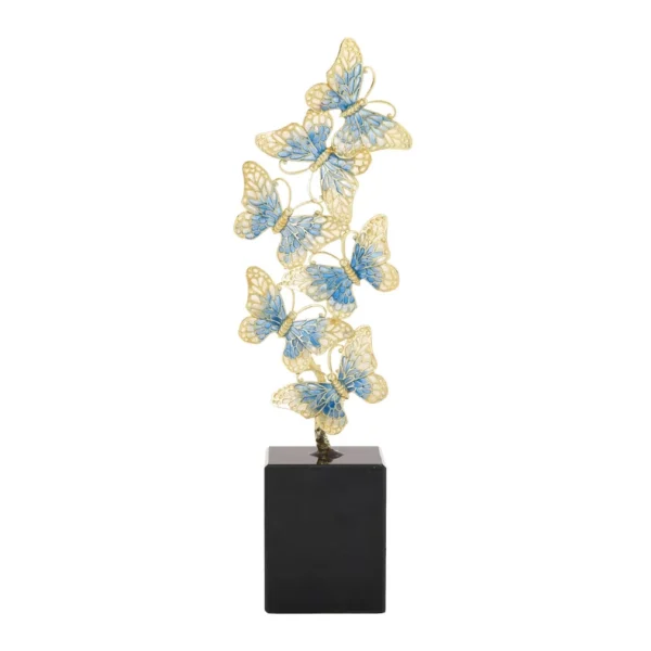 Olivia Riegel Enamel Butterfly Sculpture - Blue