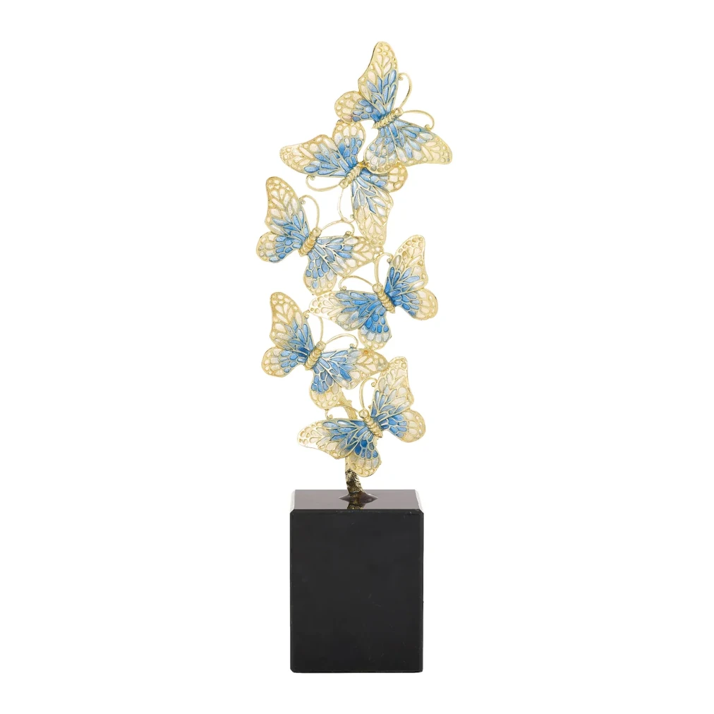 Olivia Riegel Enamel Butterfly Sculpture - Blue Olivia Riegel Enamel Butterfly Sculpture - Blue