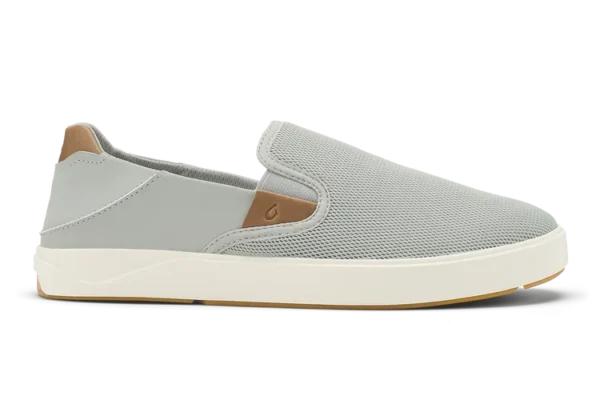 OluKai Laeʻahi Nui Slip-On Sneakers - Cloud Grey/Tan