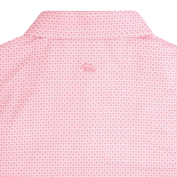 Onward Reserve Barb Printed Performance Polo - Sea Pink