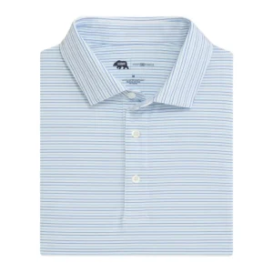 Onward Reserve Driver Stripe Performance Polo - Azurine