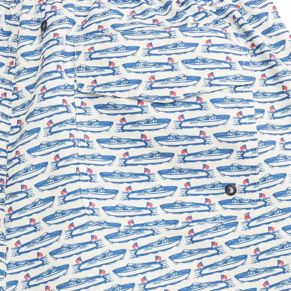 Onward Reserve Float Your Boat Swim Trunk - White
