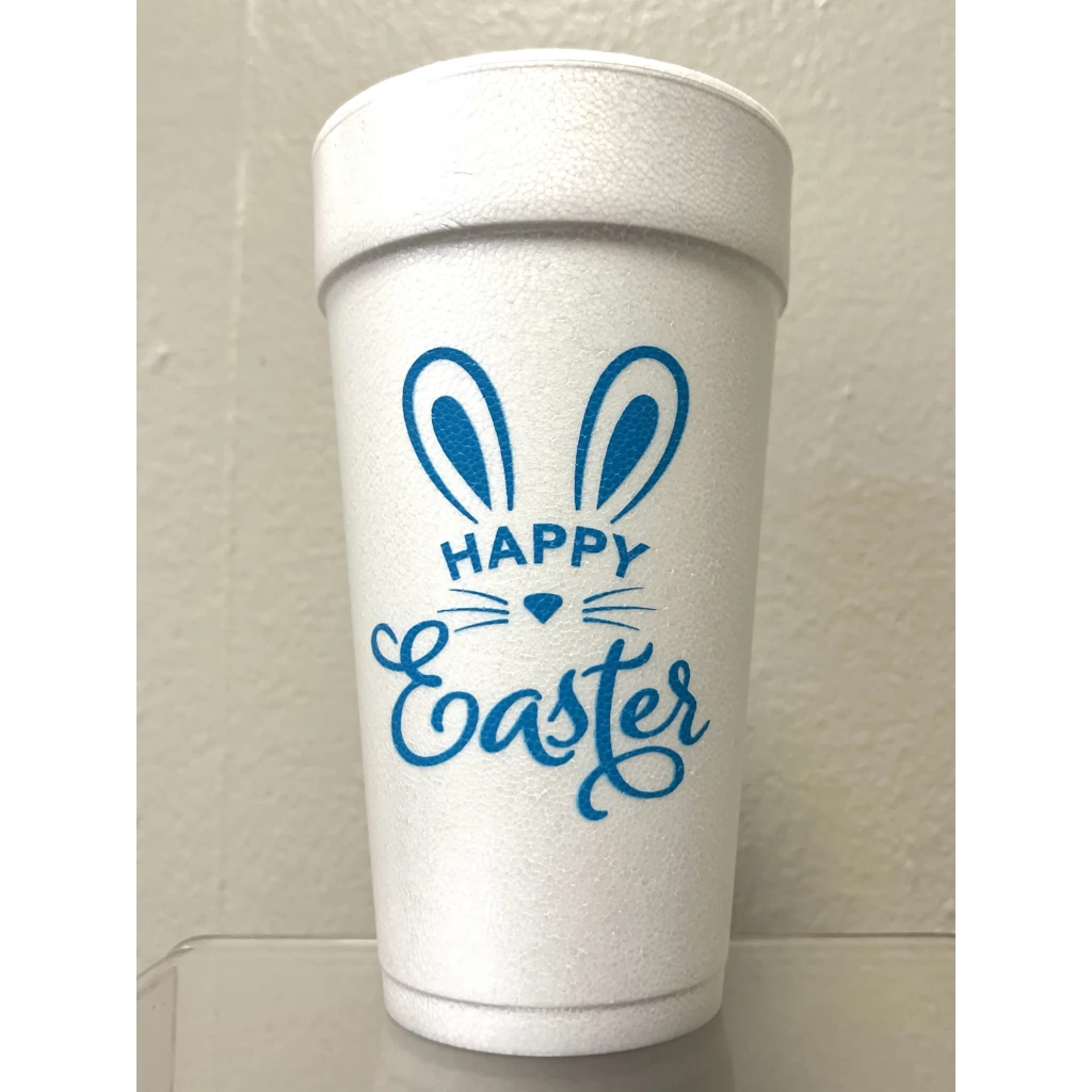 Rosanne Beck Happy Easter Bunny Ears Styrofoam Cups