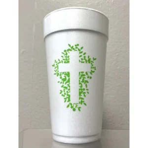 Rosanne Beck Green Cross Styrofoam Cups