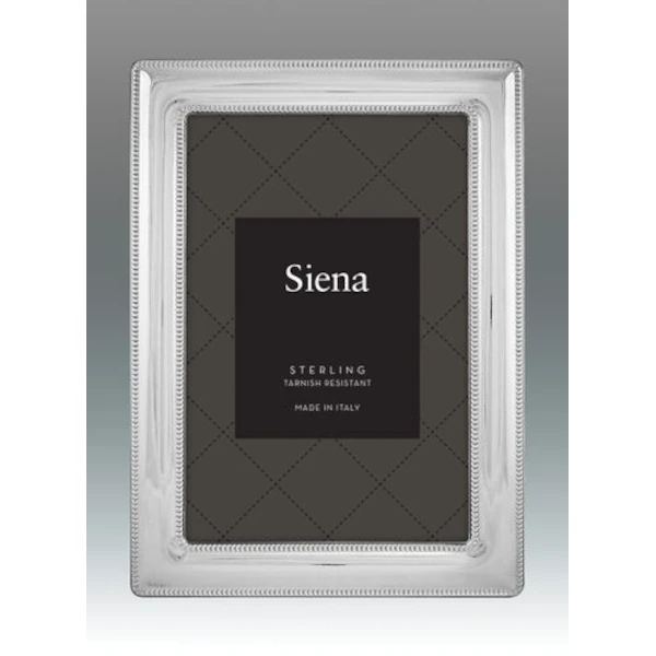 Tizo Siena Sterling Double Beaded Border Frame 5"x7"