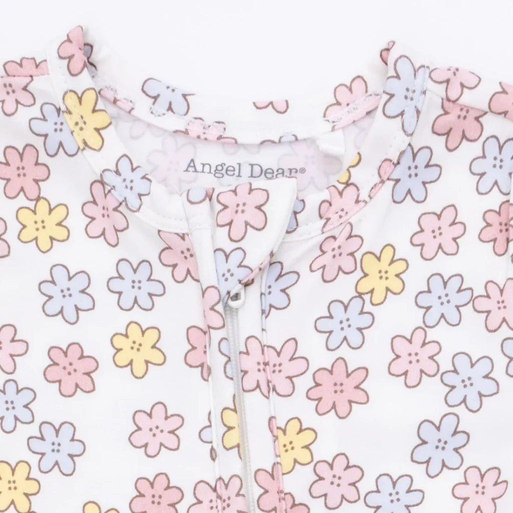 Angel Dear 2 Way Ruffle Back Zipper Footie - Sarah Floral