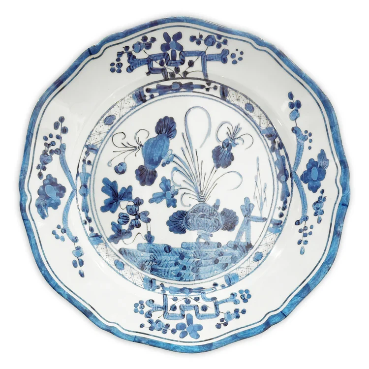 Beatriz Ball VIDA Faenza 11" Dinner Plate - White and Blue