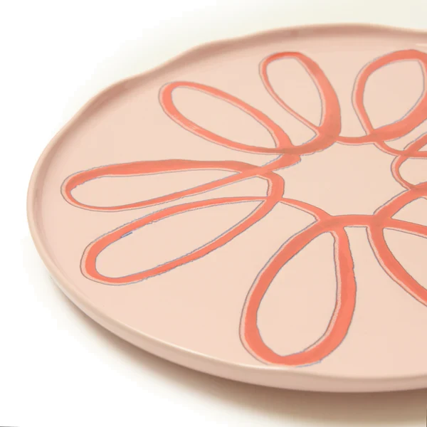 Couleur Nature Amalfi Ceramic Service Charger Plate - Pink2