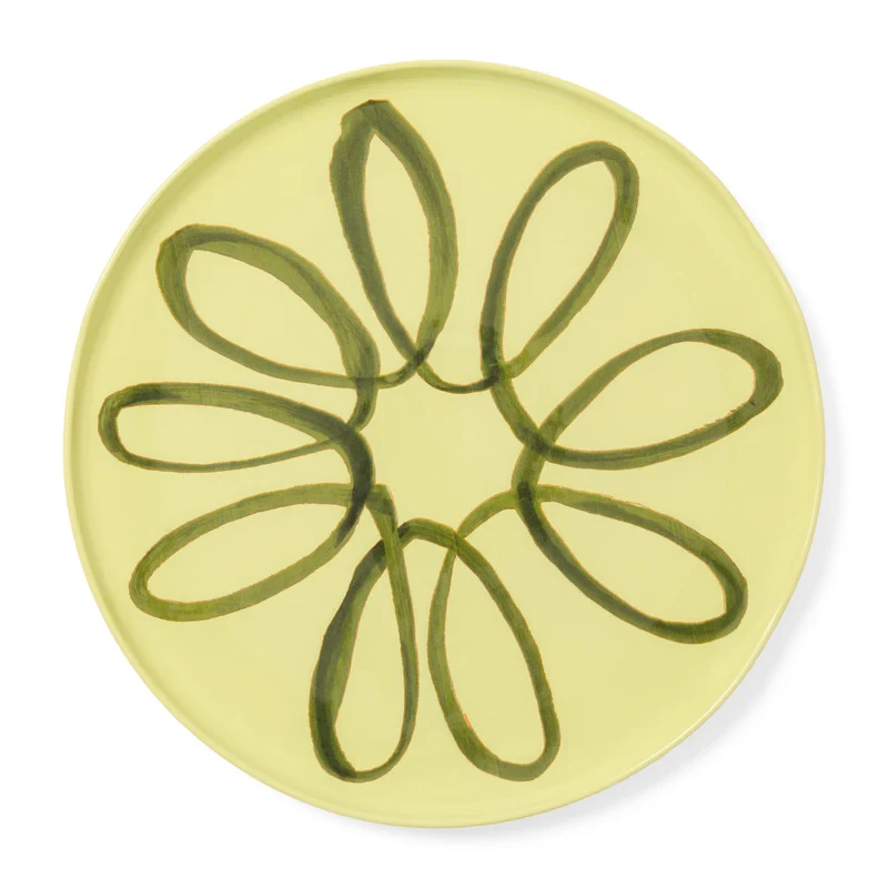 Couleur Nature Amalfi Ceramic Service Charger Plate - Lime