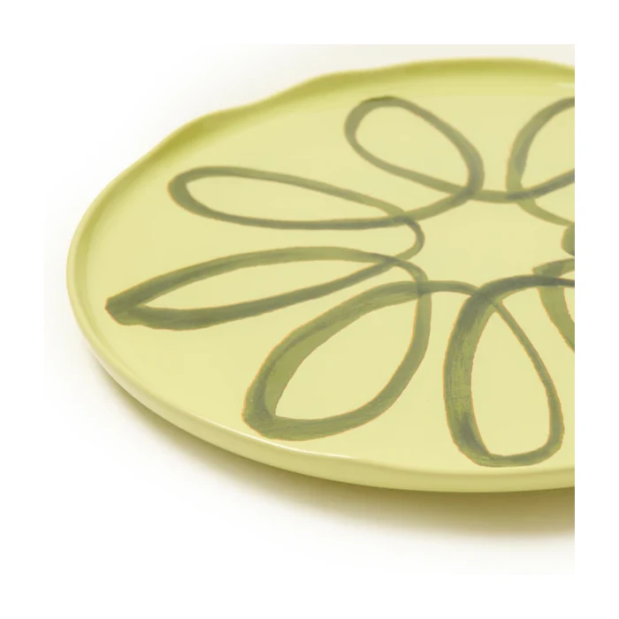Couleur Nature Amalfi Ceramic Service Charger Plate - Lime2