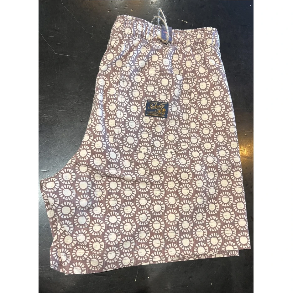 Faherty 6" All Day Swim Trunks - Shore Sun Woodblock
