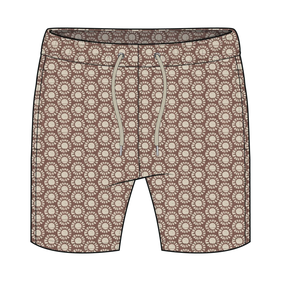 Faherty 6" All Day Swim Trunks - Shore Sun Woodblock