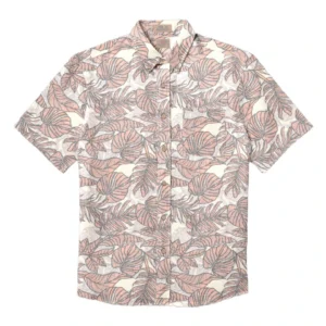 Faherty Short-Sleeve Breeze Shirt - Coral Pond Leaves