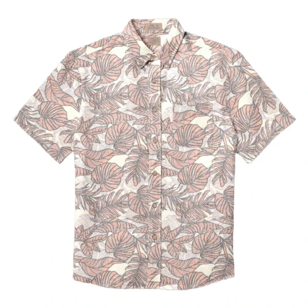 Faherty Short-Sleeve Breeze Shirt - Coral Pond Leaves