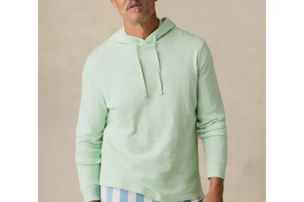 Faherty Sunwashed Organic Slub Hoodie - Summer Isle