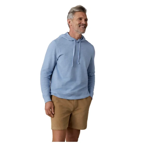 Faherty Sunwashed Organic Slub Hoodie - Blue Isle