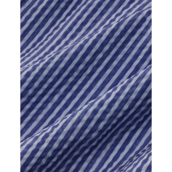 Fair Harbor Bayberry Swim Trunks - Light Blue Seersucker