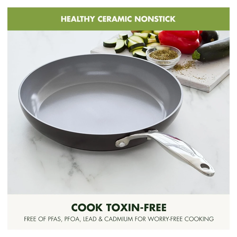 GreenPan Valencia Pro 12" Ceramic Frypan