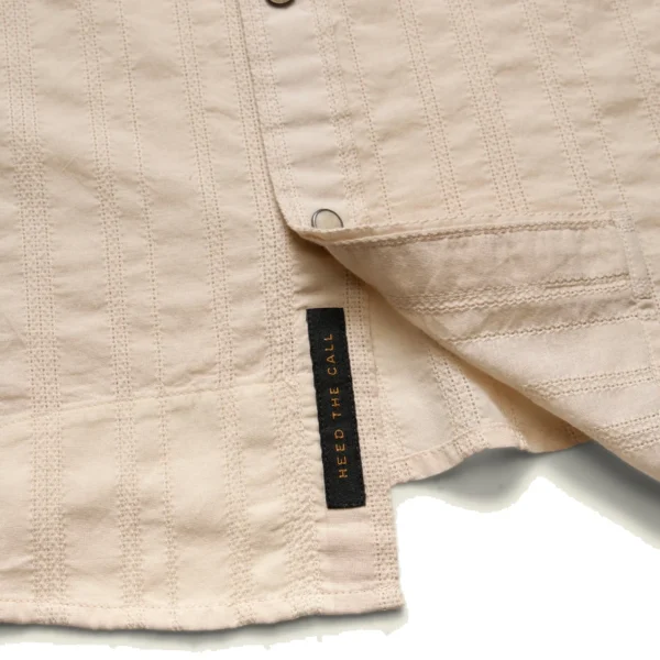 Howler Bros H Bar B Snapshirt - Eyelet Stripe: Off White