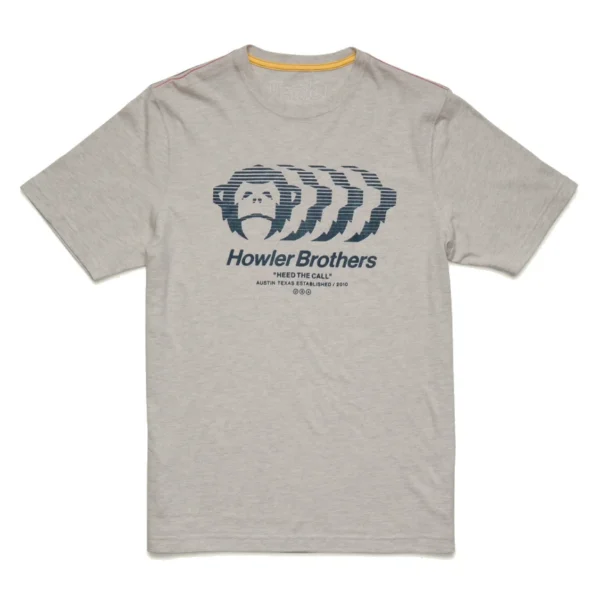 Howler Bros Mono Mirage T-Shirt - Light Grey Heather