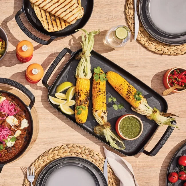 Le Creuset Alpine Rectangular Griddle - Matte Black (Licorice)
