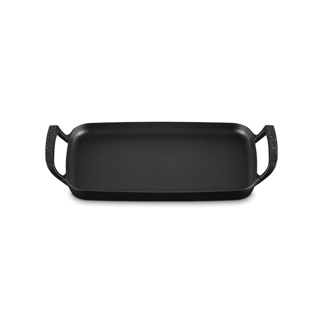 Le Creuset Alpine Rectangular Griddle - Matte Black (Licorice)